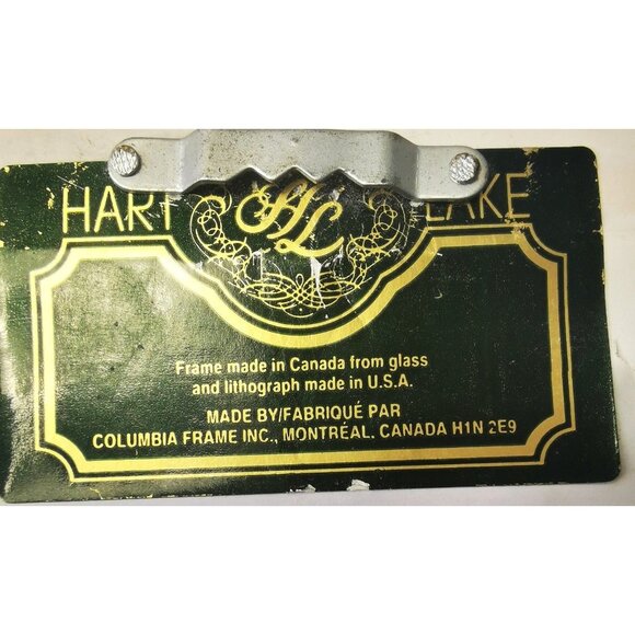 Columbia Frame with Handcrafted Glass and Lithograph Elegant Home Decor Vintage - Picture 6 of 7